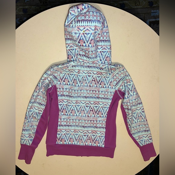 Ivivva by Lululemon Full Zip Hooded Sweatshirt Geometric | Youth Size 12 - Picture 8 of 14